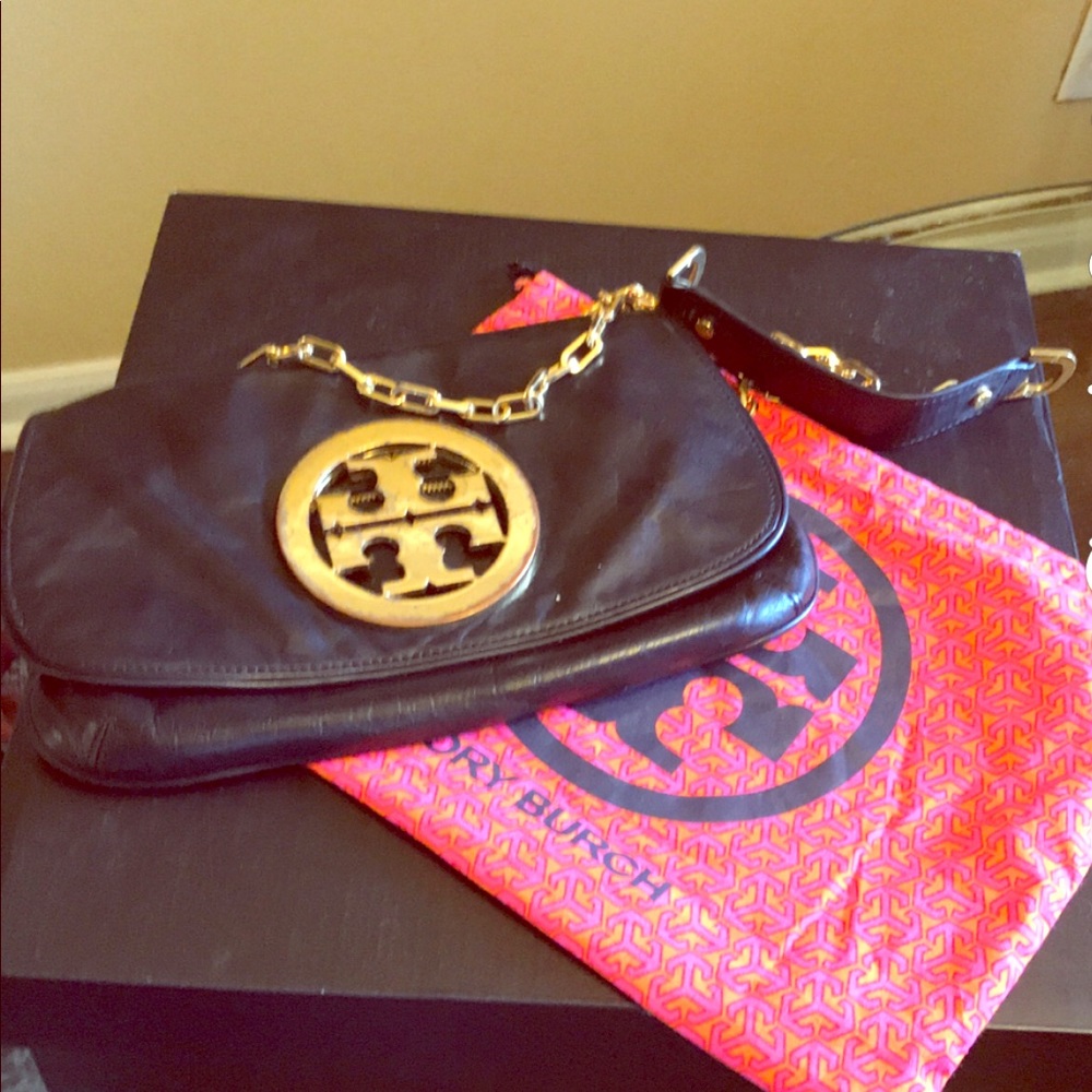 Tory Burch logo crossbody clutch